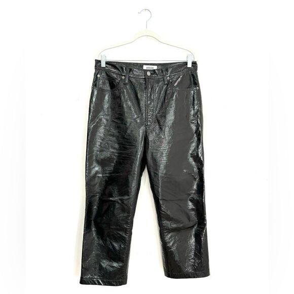 AGOLDE Recycled Patent Leather 90's Pinch Waist Pants - Picture 8 of 11